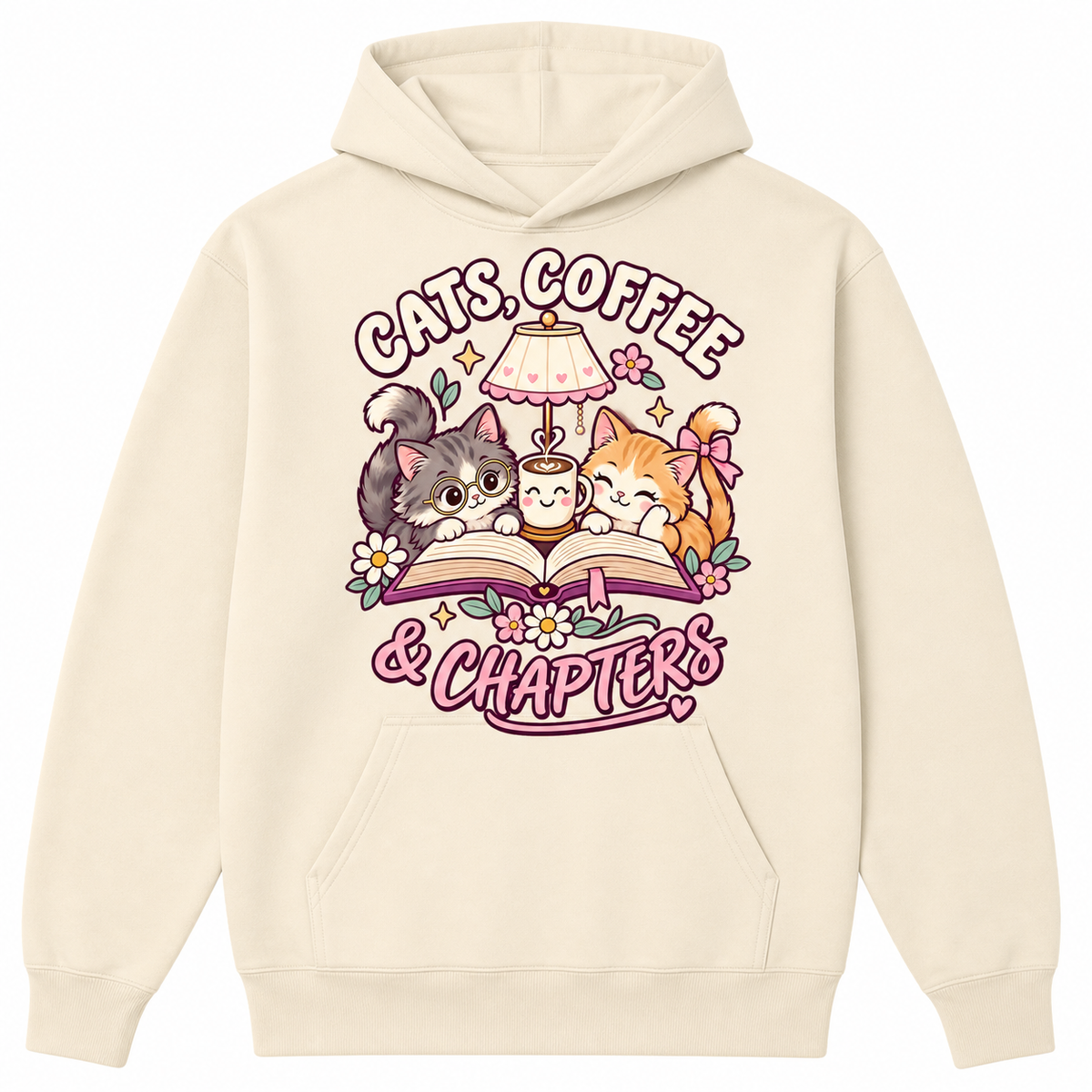 Cats, Coffee & Chapters Hoodie